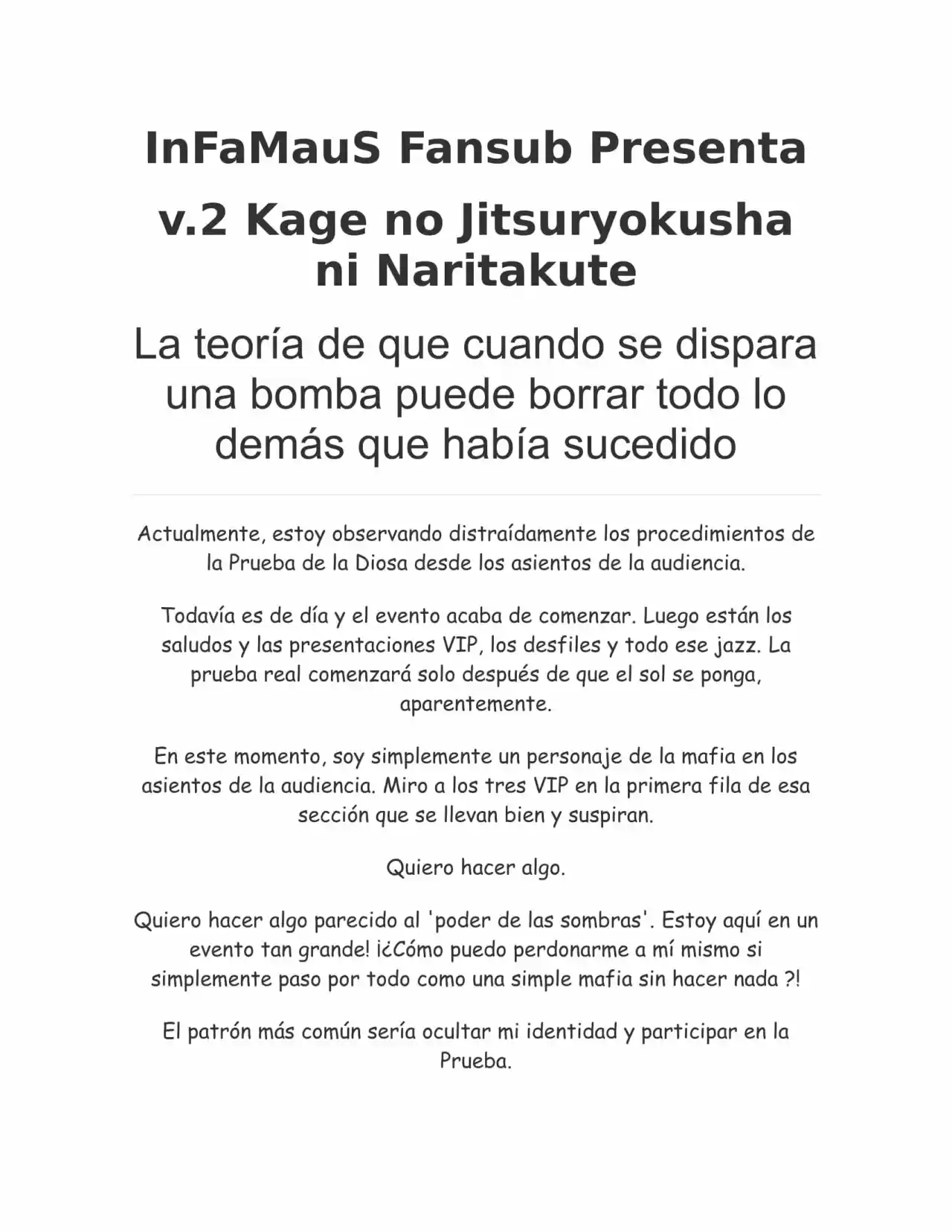 Kage no Jitsuryokusha ni Naritakute (Novela) - Capítulo 47 - Página 1 - LectorTMOo