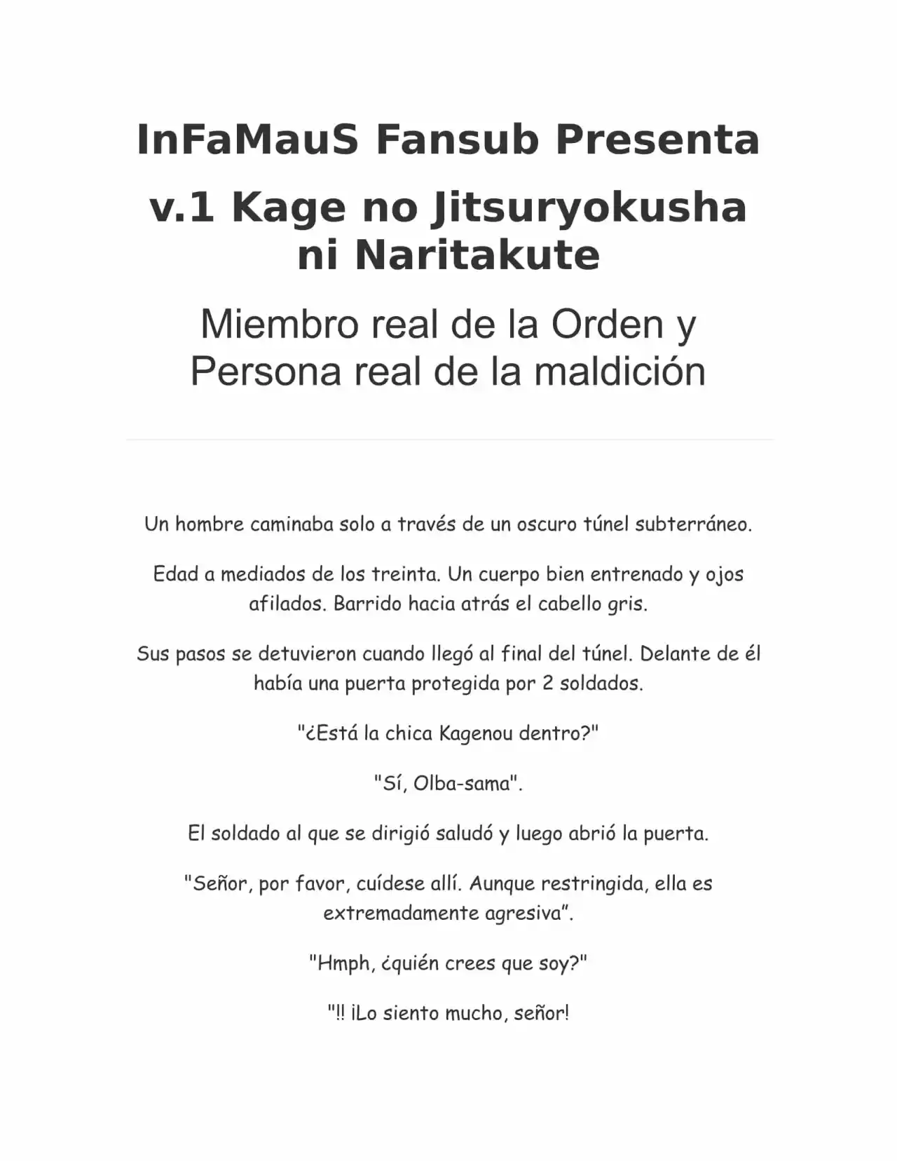 Kage no Jitsuryokusha ni Naritakute (Novela) - Capítulo 5 - Página 1 - LectorTMOo