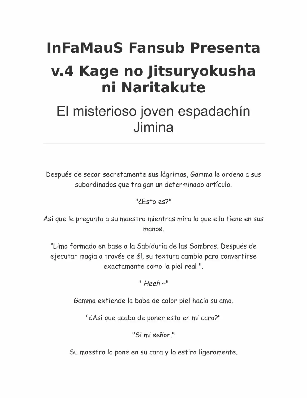 Kage no Jitsuryokusha ni Naritakute (Novela) - Capítulo 63 - Página 1 - LectorTMOo