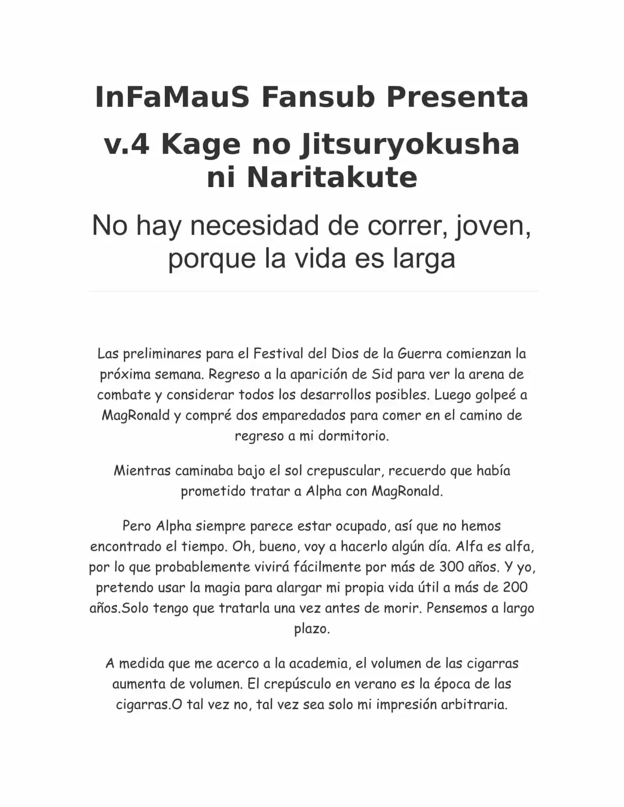 Kage no Jitsuryokusha ni Naritakute (Novela) - Capítulo 65 - Página 1 - LectorTMOo