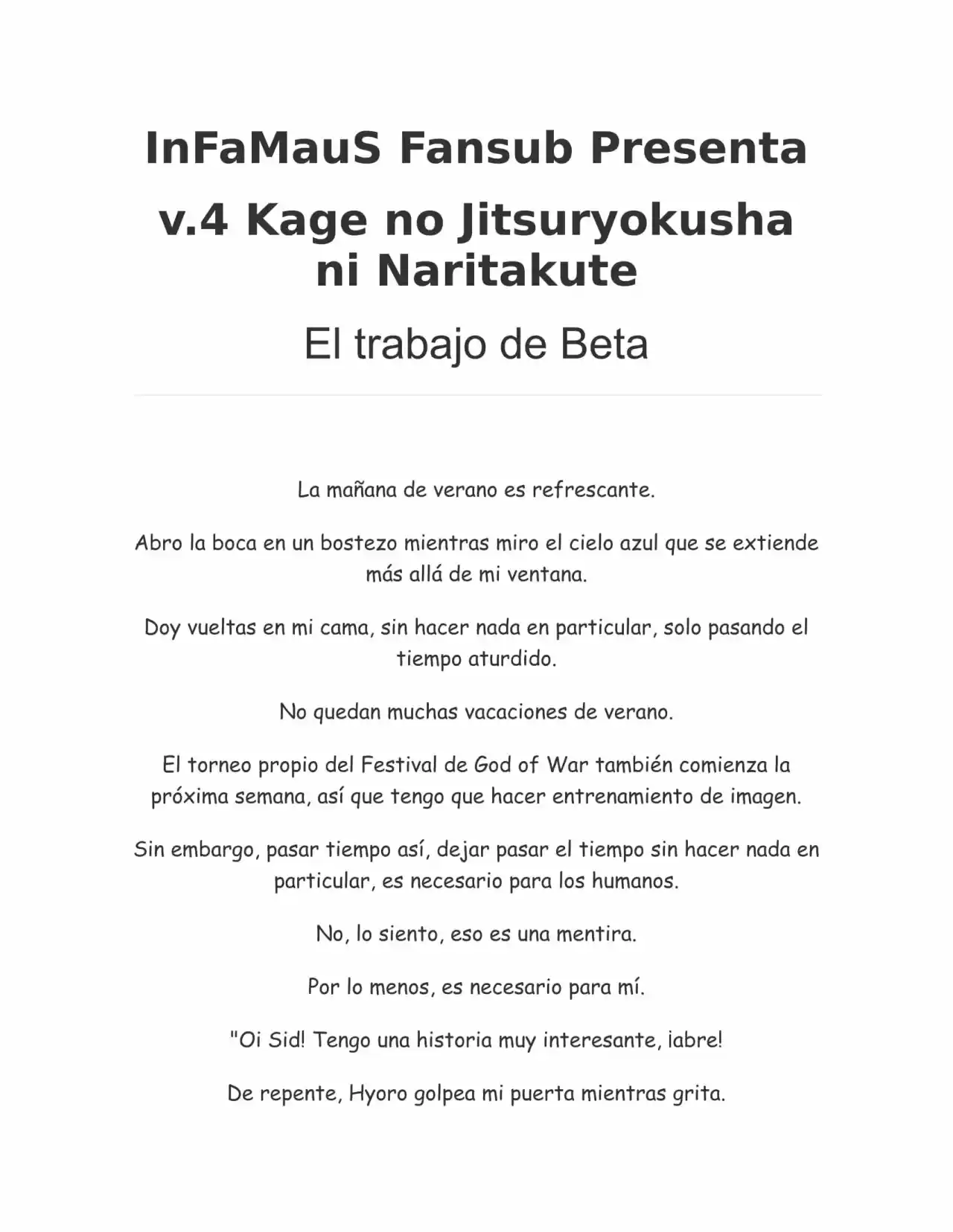 Kage No Jitsuryokusha Ni Naritakute (Novela) - Capítulo 71 - Página 1 - LectorTMOo