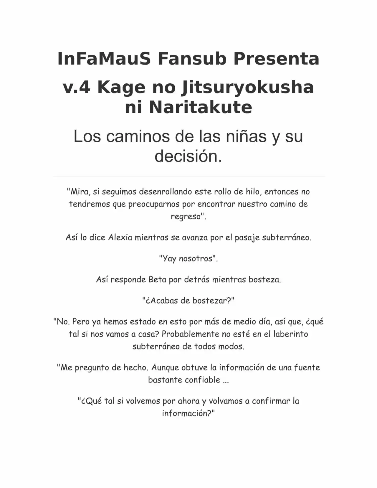 Kage no Jitsuryokusha ni Naritakute (Novela) - Capítulo 75 - Página 1 - LectorTMOo