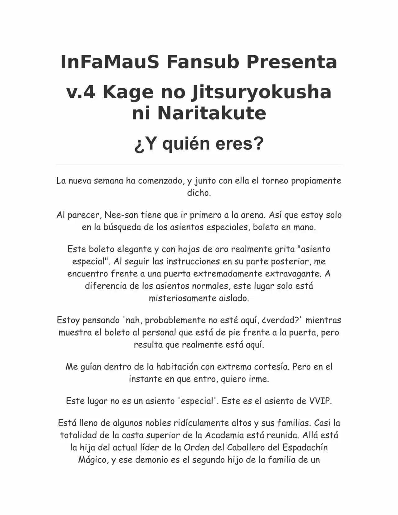 Kage no Jitsuryokusha ni Naritakute (Novela) - Capítulo 77 - Página 1 - LectorTMOo