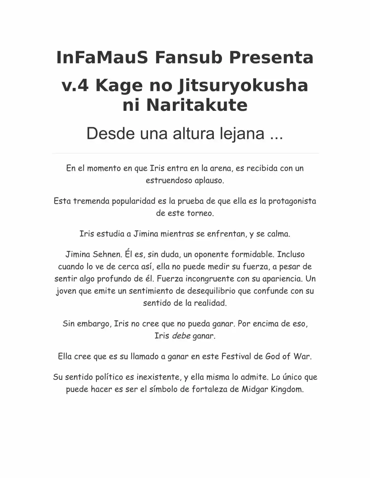 Kage no Jitsuryokusha ni Naritakute (Novela) - Capítulo 83 - Página 1 - LectorTMOo
