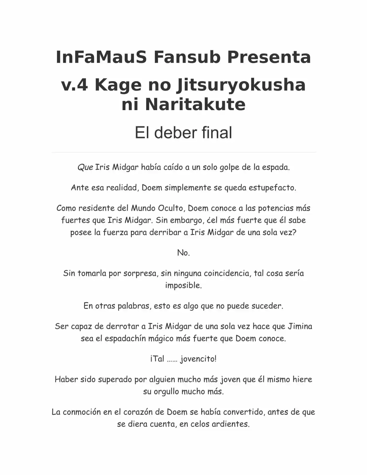 Kage No Jitsuryokusha Ni Naritakute (Novela) - Capítulo 84 - Página 1 - LectorTMOo