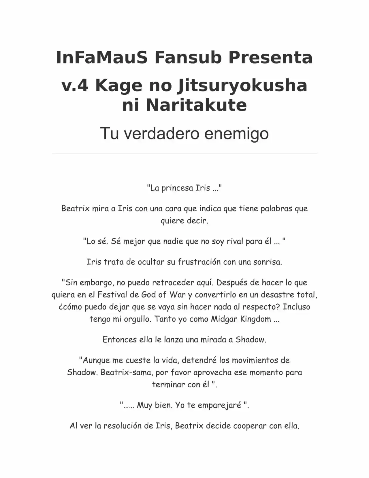 Kage no Jitsuryokusha ni Naritakute (Novela) - Capítulo 87 - Página 1 - LectorTMOo