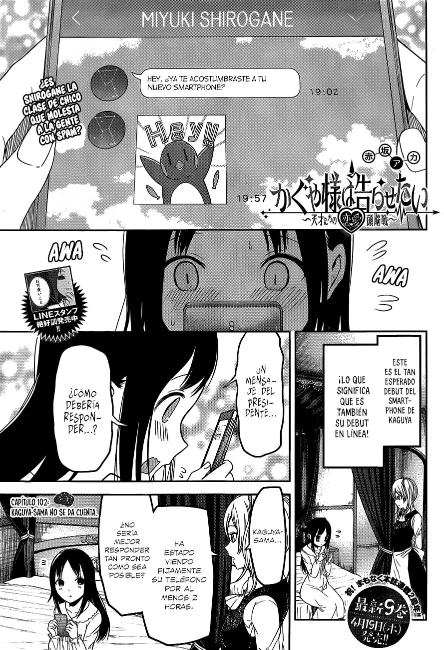 Kaguya-sama wa Kokurasetai: Tensai-tachi no Renai Zunousen (2015) - Capítulo 102 - Página 2 - LectorTMOo