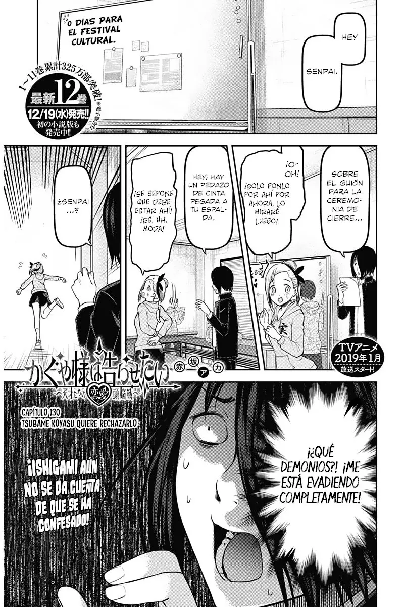 Kaguya-sama wa Kokurasetai: Tensai-tachi no Renai Zunousen (2015) - Capítulo 130 - Página 2 - LectorTMOo