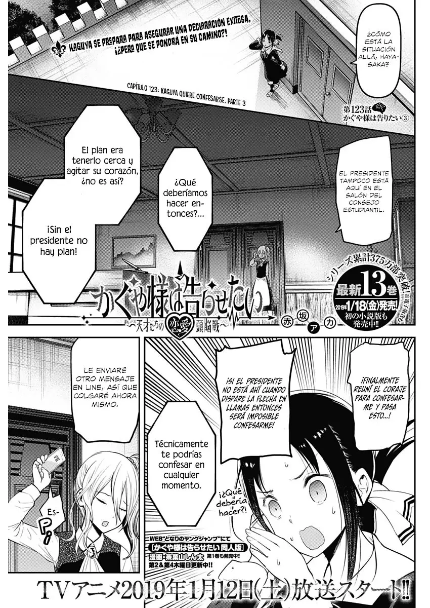 Kaguya-sama wa Kokurasetai: Tensai-tachi no Renai Zunousen (2015) - Capítulo 133 - Página 2 - LectorTMOo