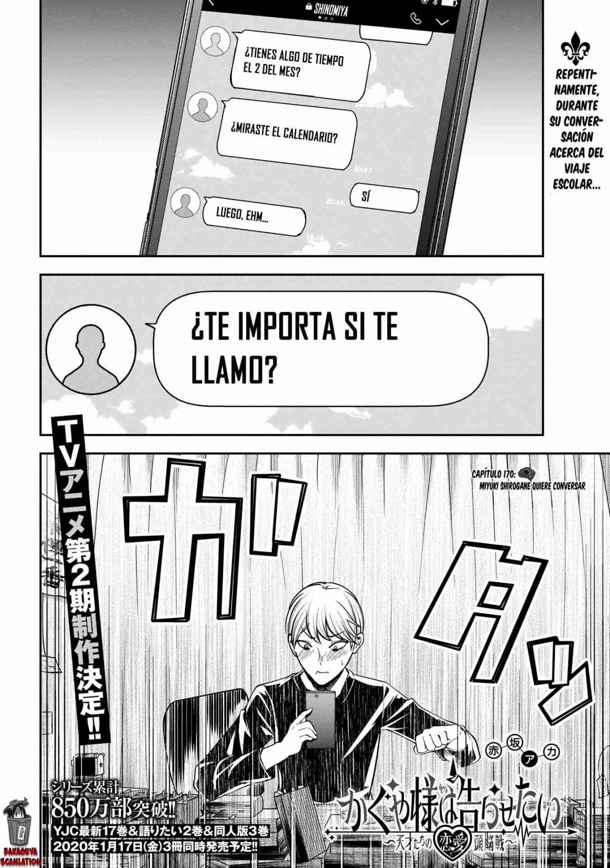 Kaguya-sama wa Kokurasetai: Tensai-tachi no Renai Zunousen (2015) - Capítulo 170 - Página 3 - LectorTMOo