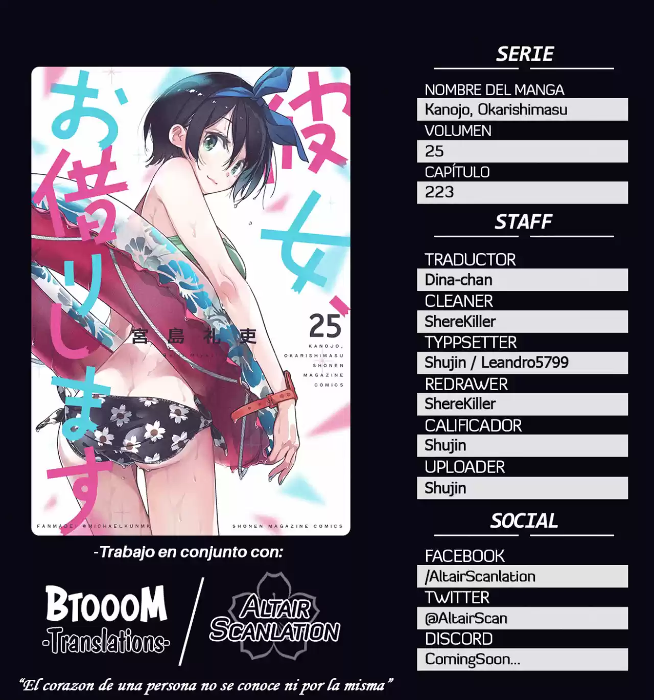 Kanojo, Okarishimasu (Manga) (2017) - Capítulo 223 - Página 1 - LectorTMOo