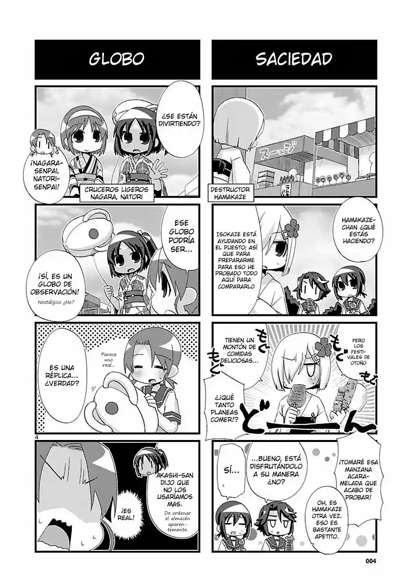 Kantai Collection 4-koma Comic: Fubuki- Ganbarimasu! (2013) - Capítulo 100 - Página 4 - LectorTMOo
