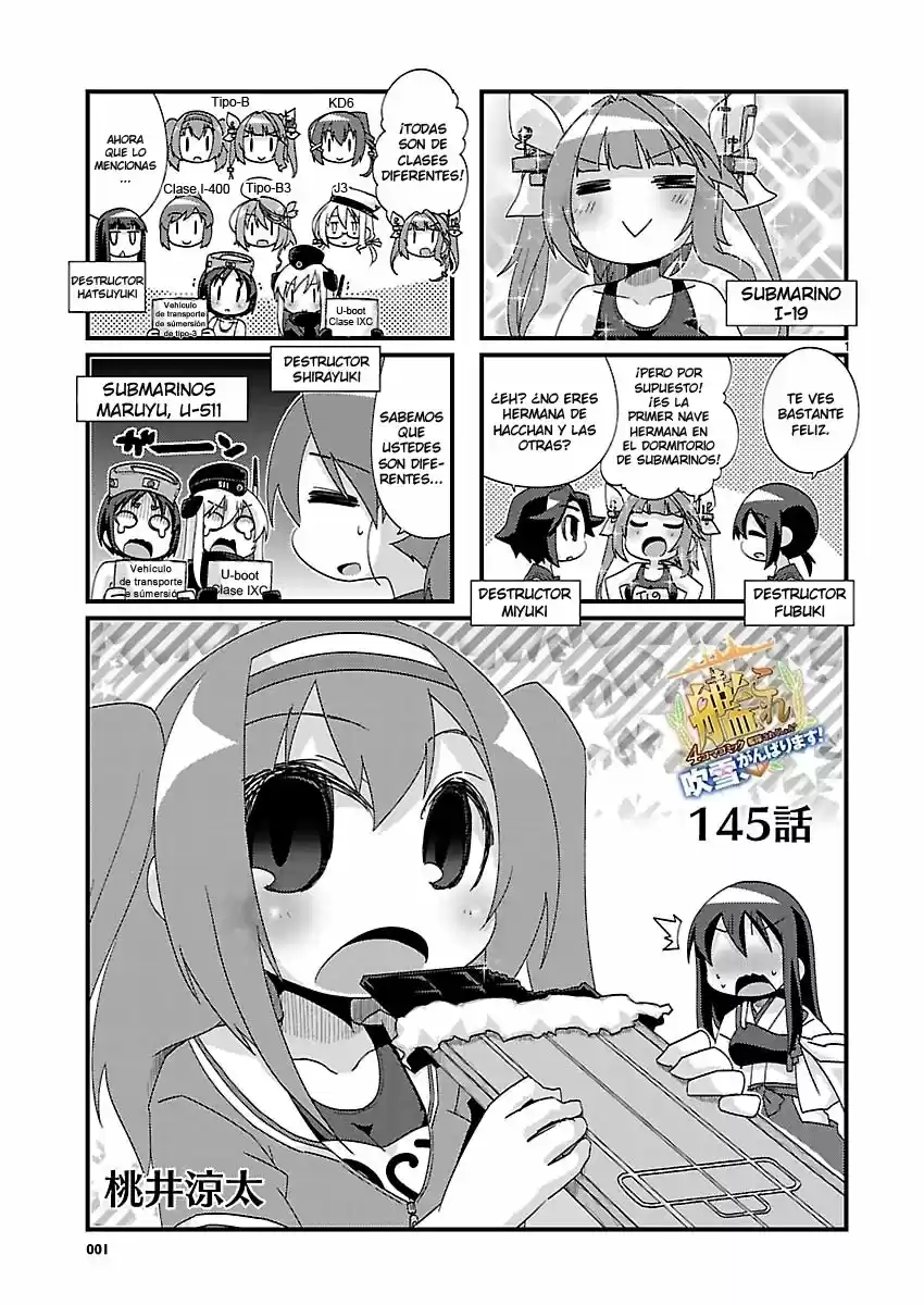 Kantai Collection 4-koma Comic: Fubuki- Ganbarimasu! (2013) - Capítulo 145 - Página 1 - LectorTMOo