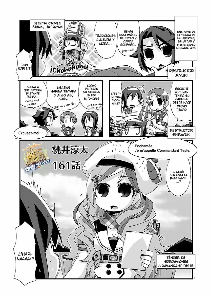 Kantai Collection 4-koma Comic: Fubuki- Ganbarimasu! (2013) - Capítulo 161 - Página 1 - LectorTMOo