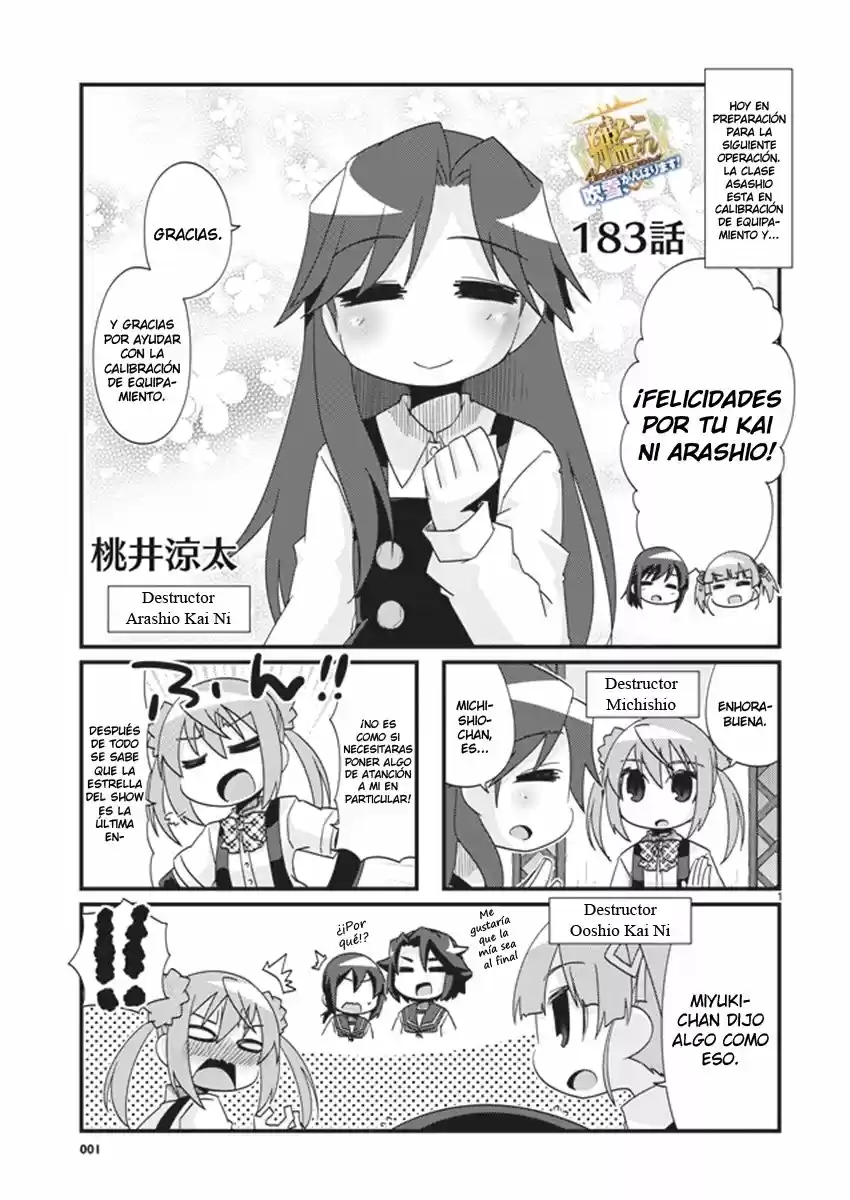 Kantai Collection 4-koma Comic: Fubuki- Ganbarimasu! (2013) - Capítulo 183 - Página 1 - LectorTMOo