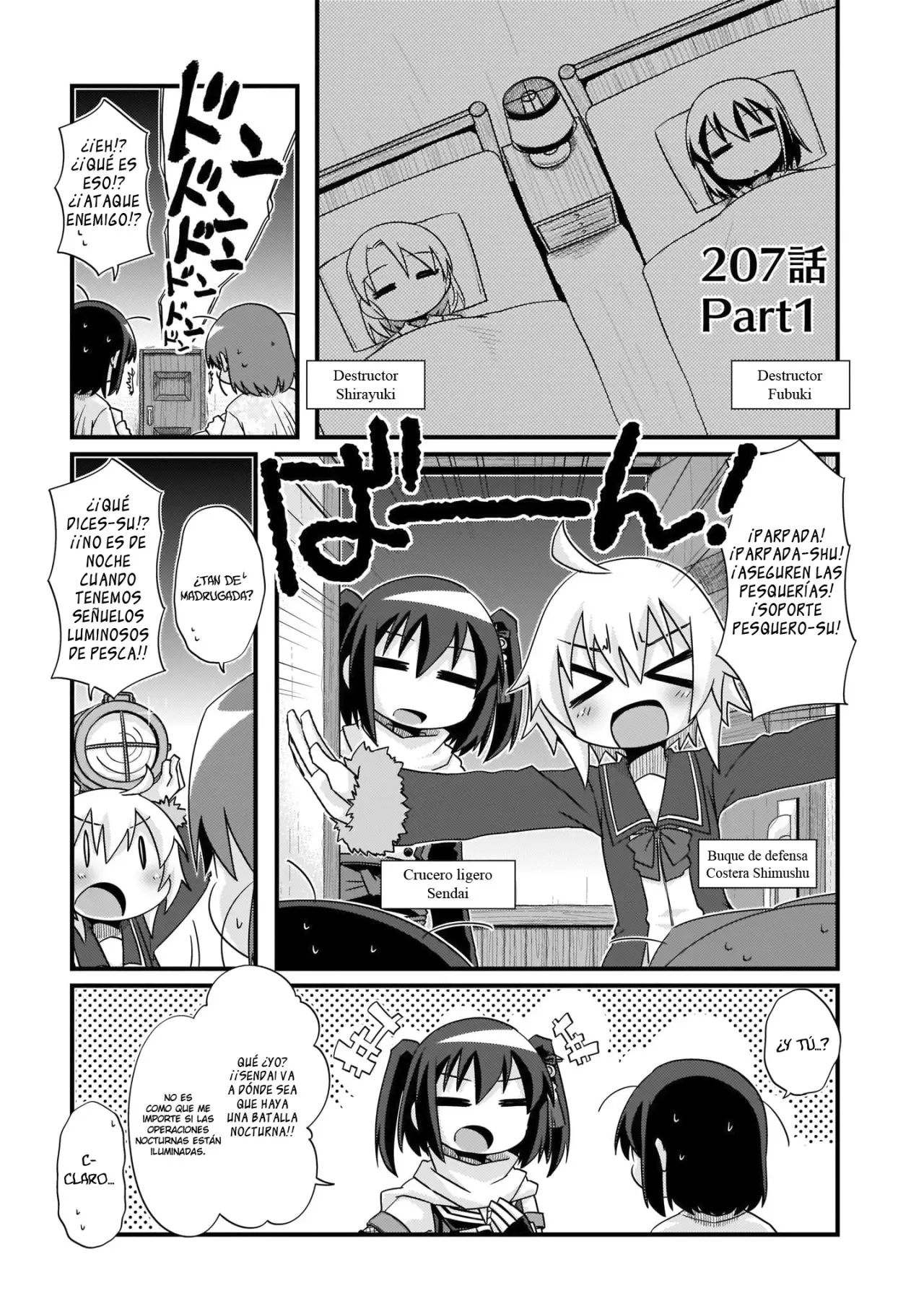 Kantai Collection 4-koma Comic: Fubuki- Ganbarimasu! (2013) - Capítulo 207 - Página 1 - LectorTMOo