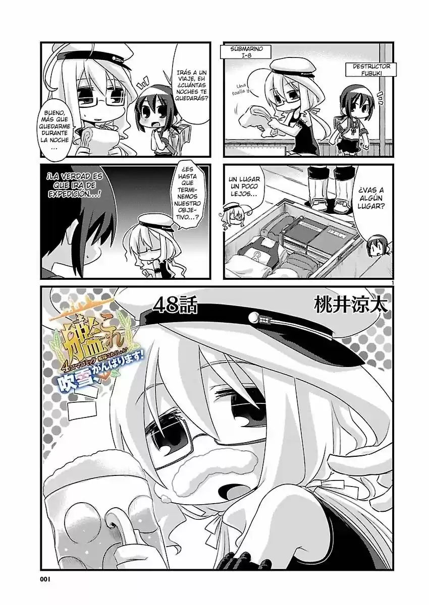 Kantai Collection 4-koma Comic: Fubuki- Ganbarimasu! (2013) - Capítulo 48 - Página 1 - LectorTMOo
