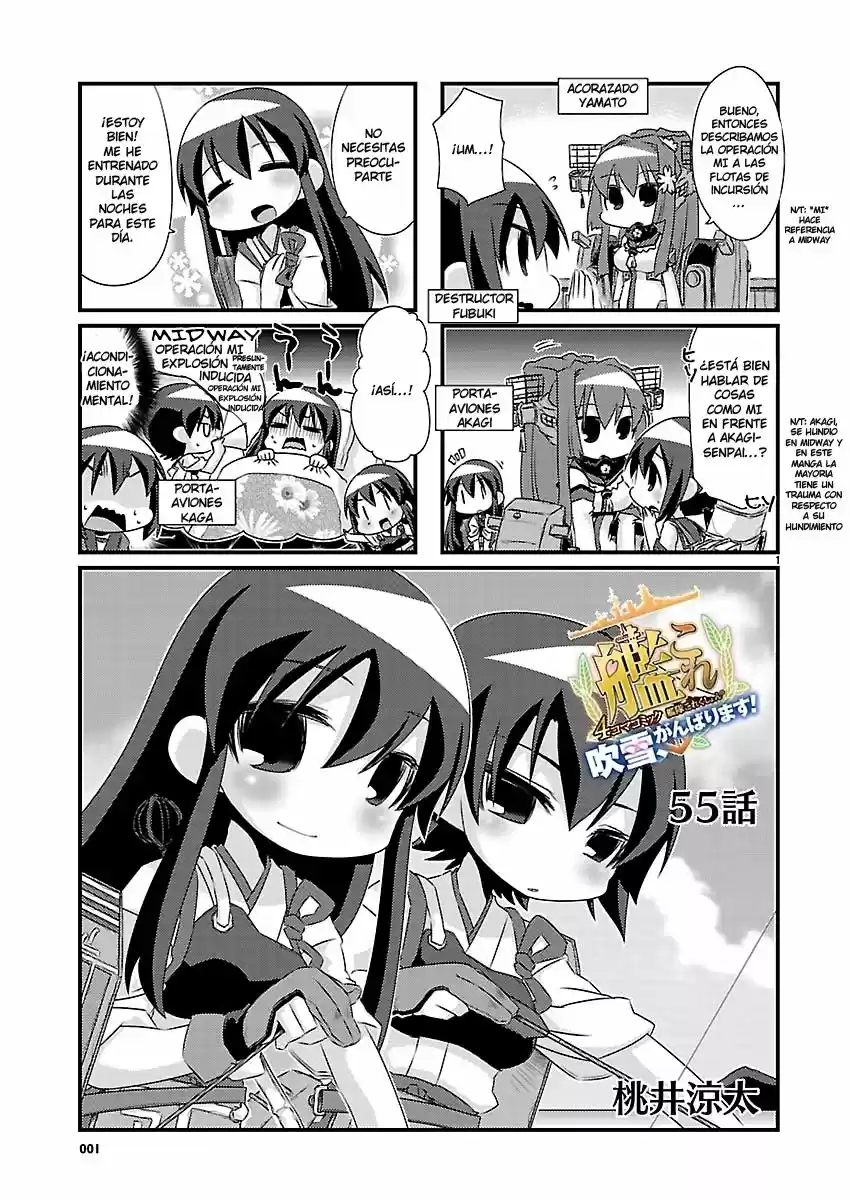 Kantai Collection 4-koma Comic: Fubuki- Ganbarimasu! (2013) - Capítulo 55 - Página 1 - LectorTMOo