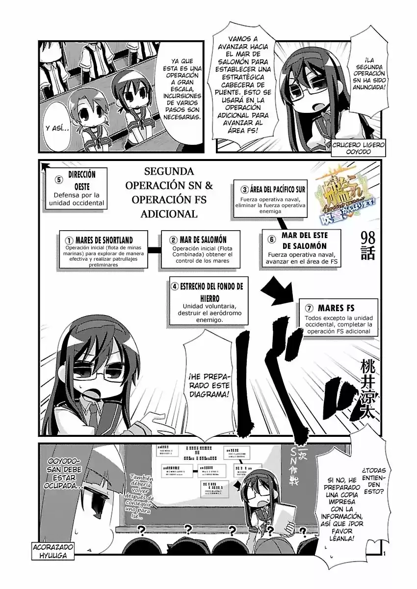 Kantai Collection 4-koma Comic: Fubuki- Ganbarimasu! (2013) - Capítulo 98 - Página 1 - LectorTMOo