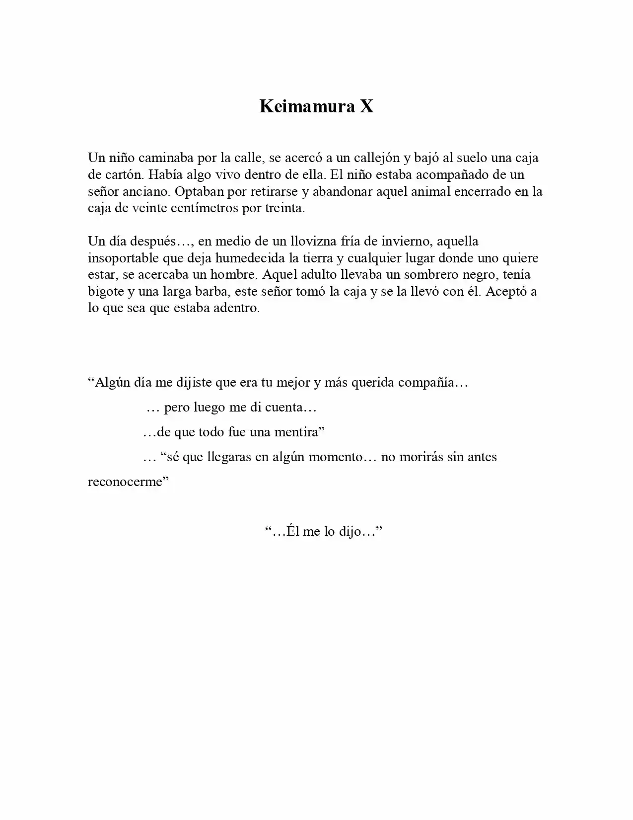 Keimamura X (Novela) (2018) - Capítulo 69.9 - Página 1 - LectorTMOo