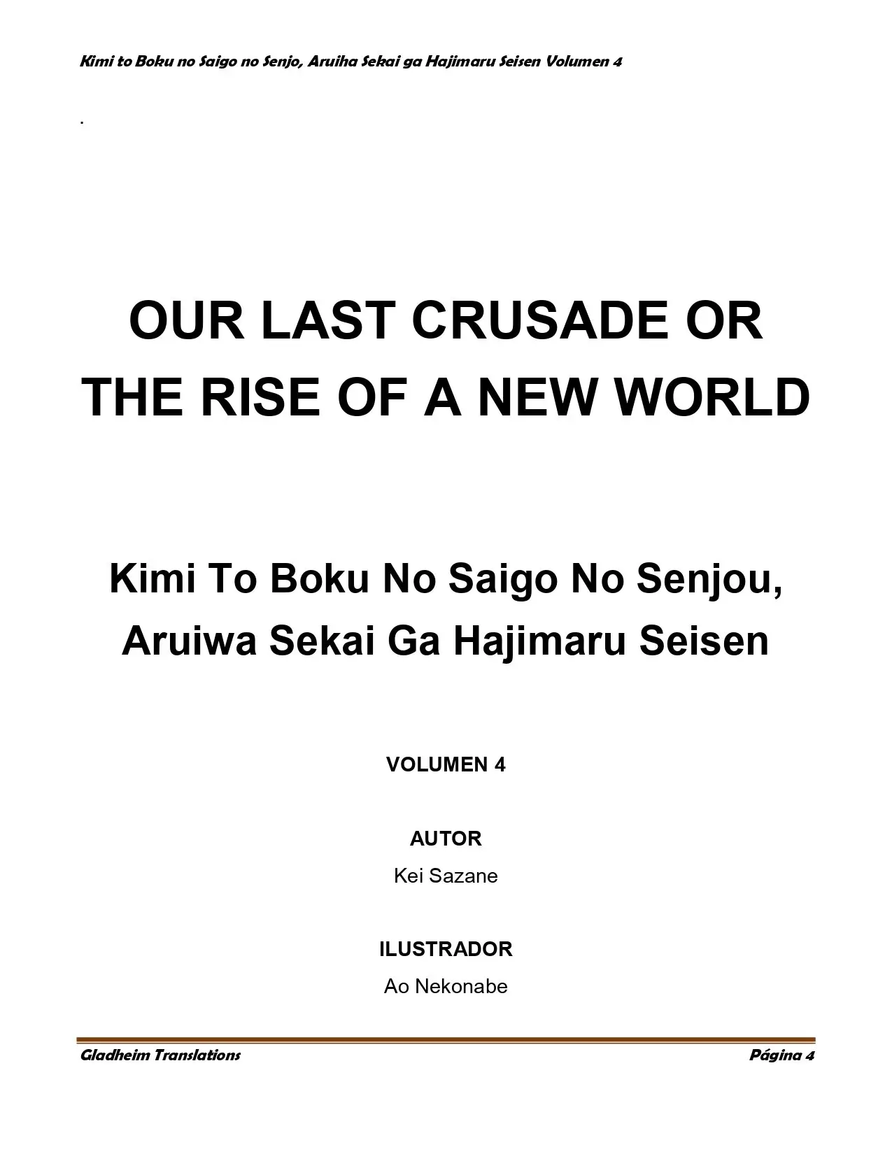 Kimi to Boku no Saigo no Senjo, Aruiha Sekai ga Hajimaru Seisen (2017) - Capítulo 21 - Página 4 - LectorTMOo