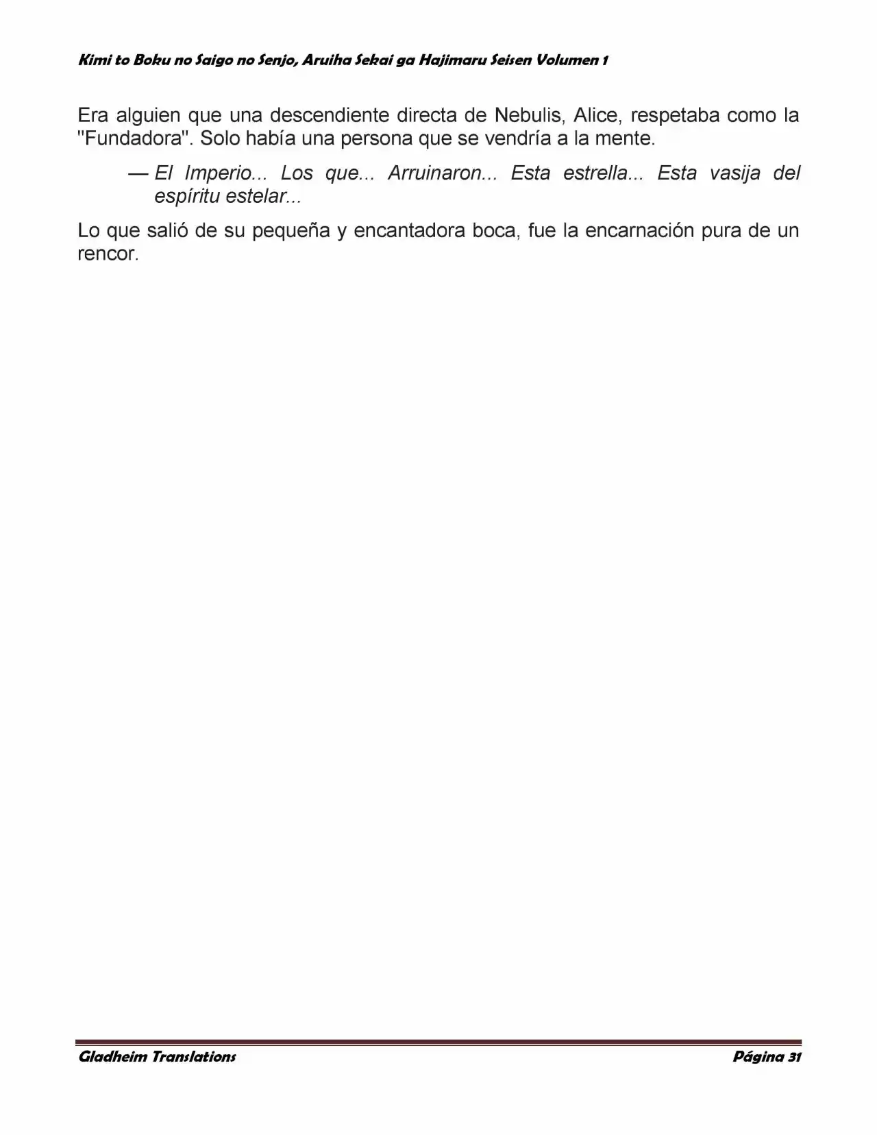 Kimi to Boku no Saigo no Senjo, Aruiha Sekai ga Hajimaru Seisen (2017) - Capítulo 4 - Página 31 - LectorTMOo