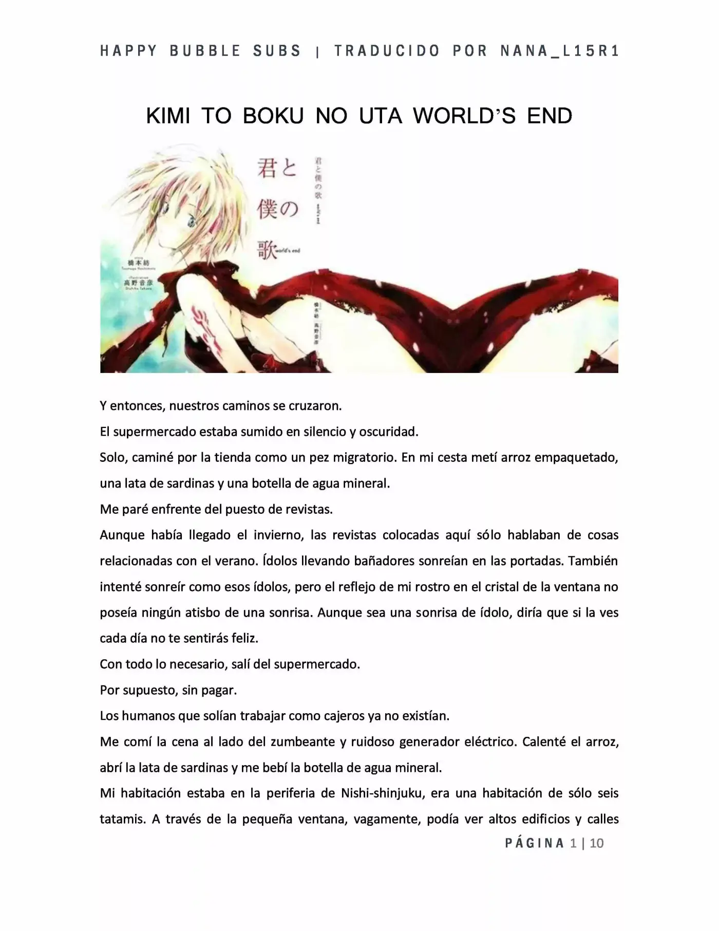 Kimi to Boku no Uta World's End (2014) - Capítulo - Página 1 - LectorTMOo