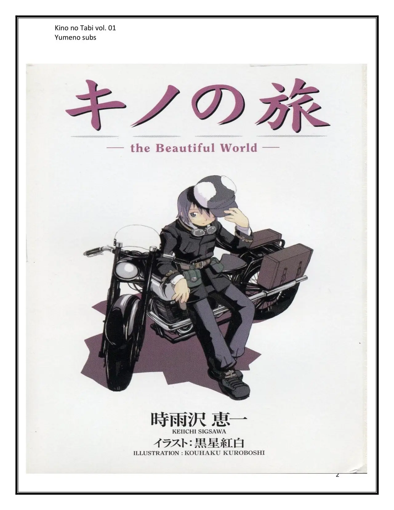 kino no tabi (Novela) - Capítulo - Página 3 - LectorTMOo