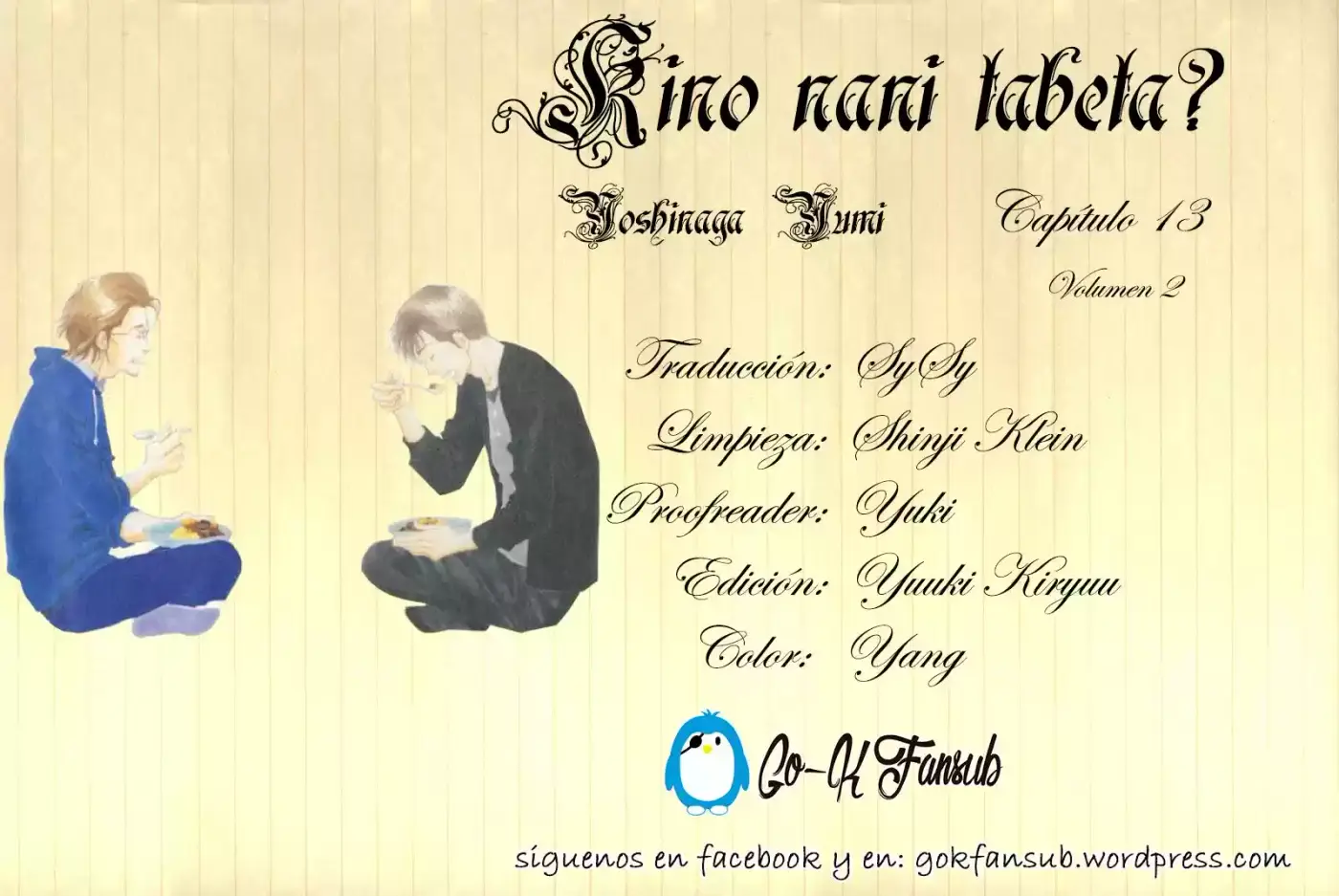 Kinou Nani Tabeta? (2007) - Capítulo 13 - Página 2 - LectorTMOo