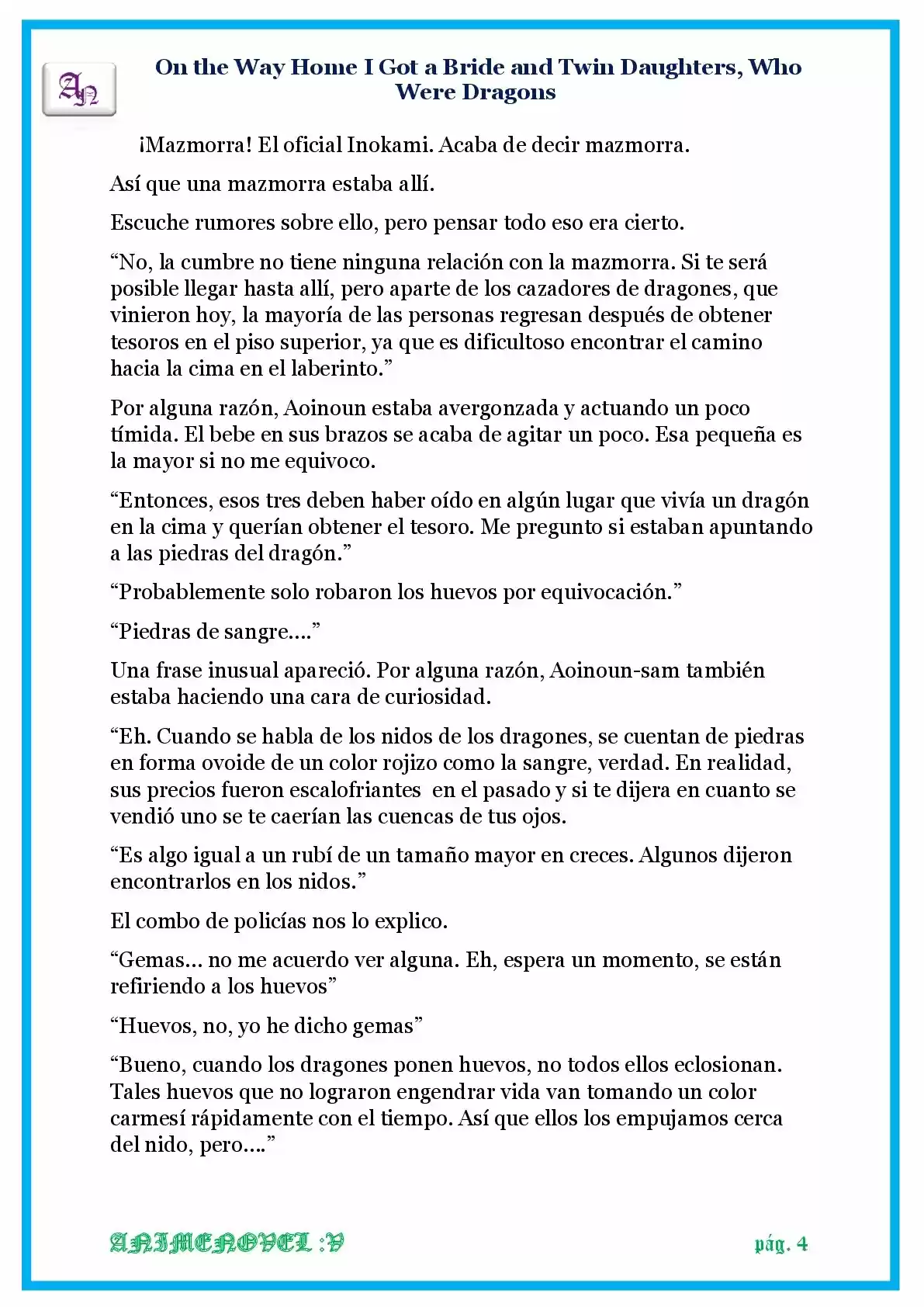 Kitaku Tochuu De Yome To Musume Ga Dekita N Dakedo, Dragon Datta (Novela) - Capítulo 10 - Página 4 - LectorTMOo