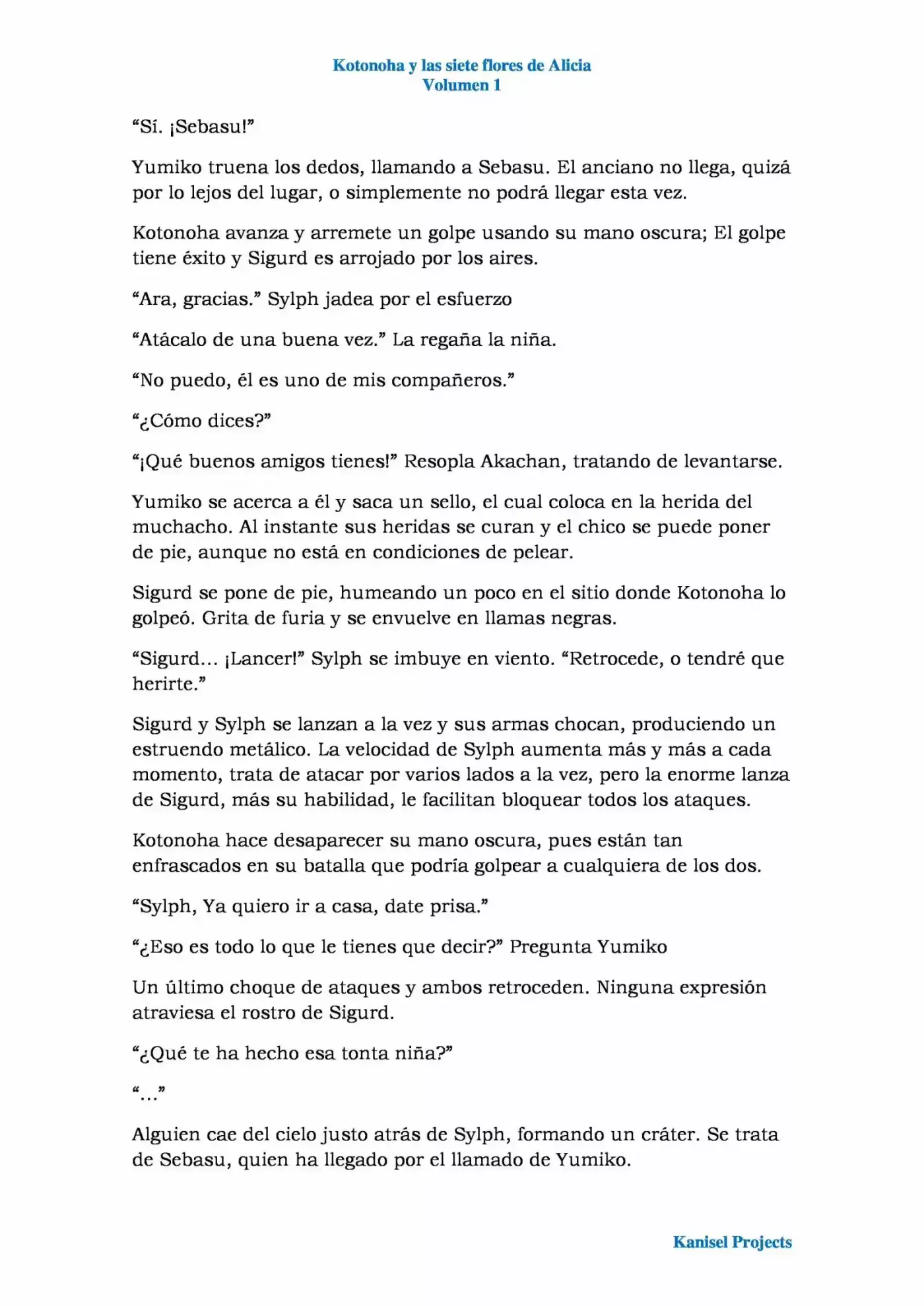 Kotonoha y las siete rosas de Alicia (Novela) (2017) - Capítulo 11 - Página 3 - LectorTMOo