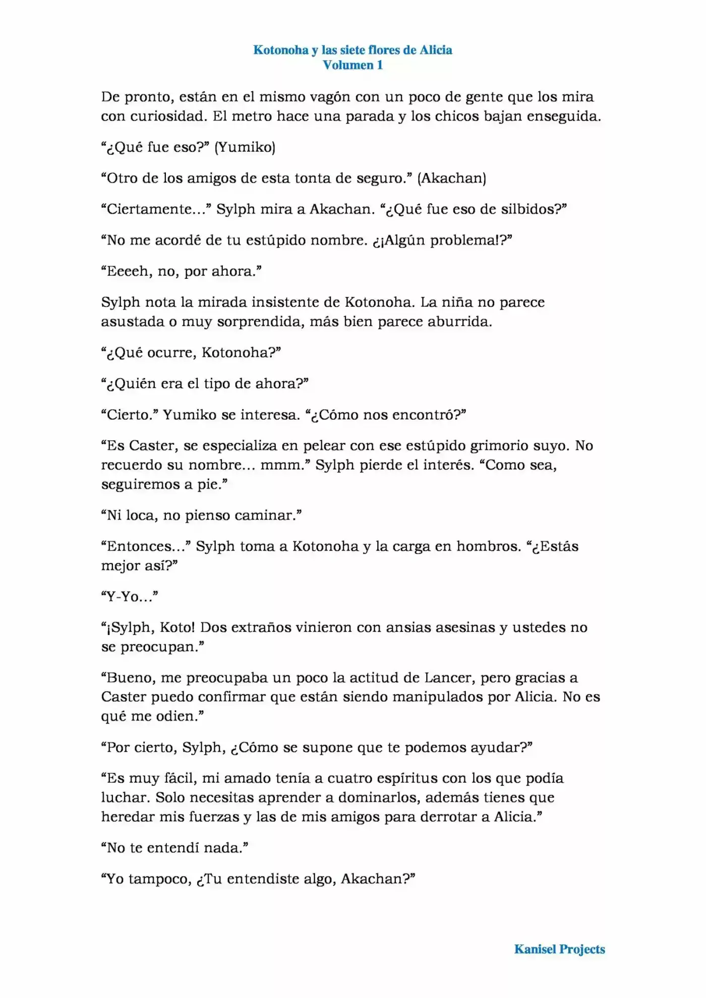 Kotonoha y las siete rosas de Alicia (Novela) (2017) - Capítulo 12 - Página 2 - LectorTMOo