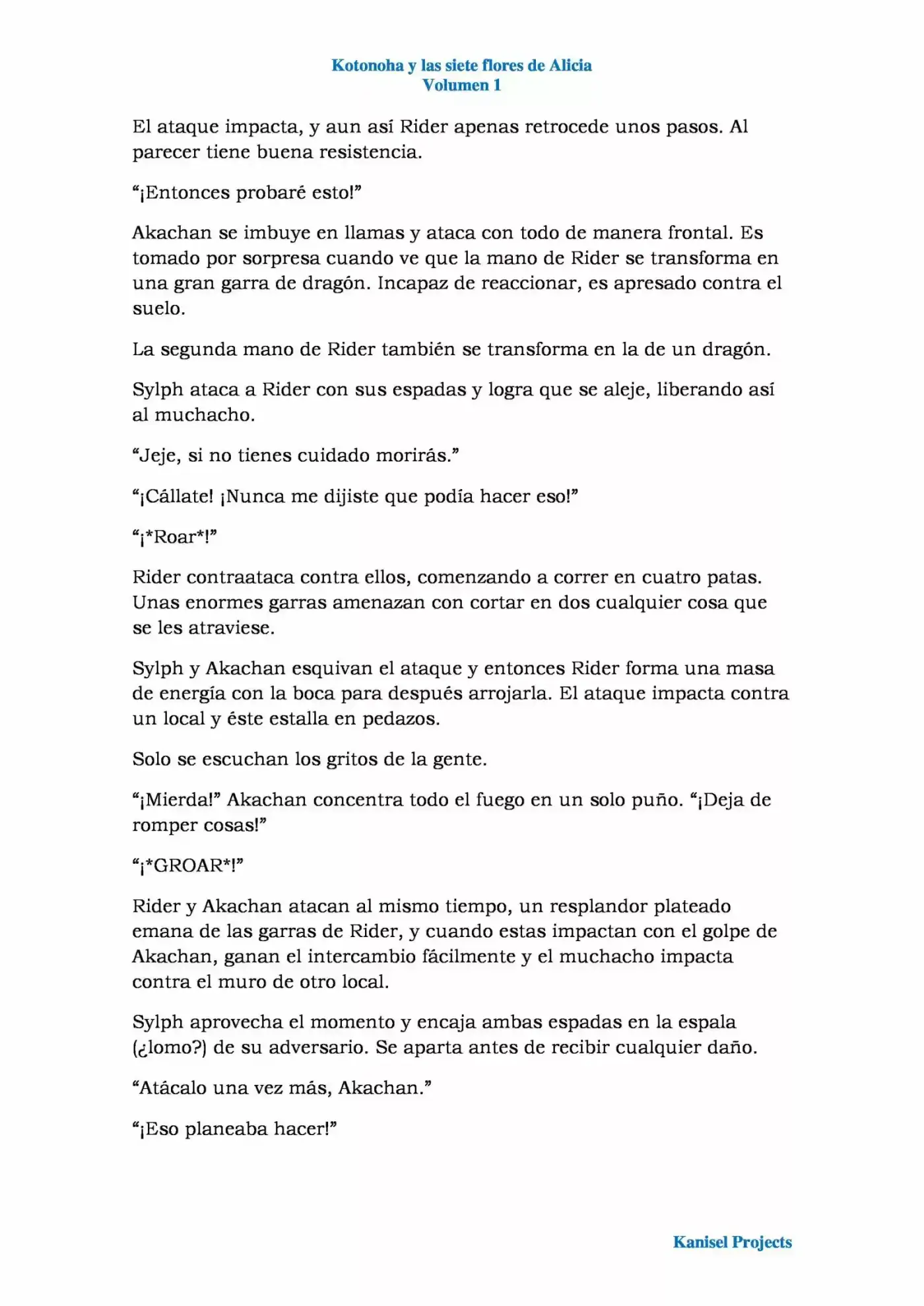 Kotonoha y las siete rosas de Alicia (Novela) (2017) - Capítulo 14 - Página 2 - LectorTMOo