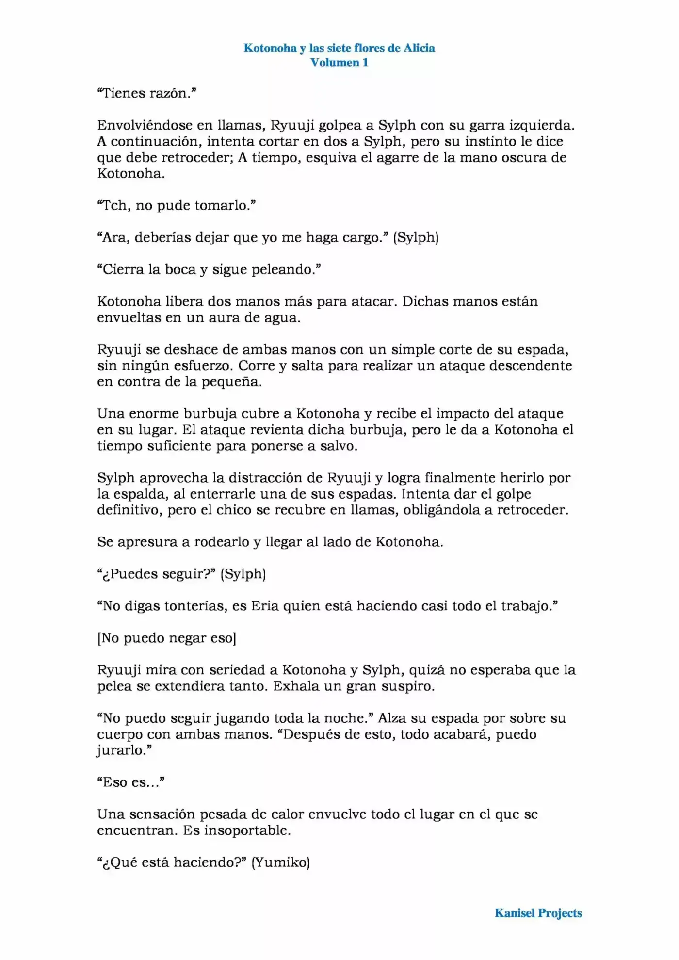 Kotonoha y las siete rosas de Alicia (Novela) (2017) - Capítulo 23 - Página 11 - LectorTMOo