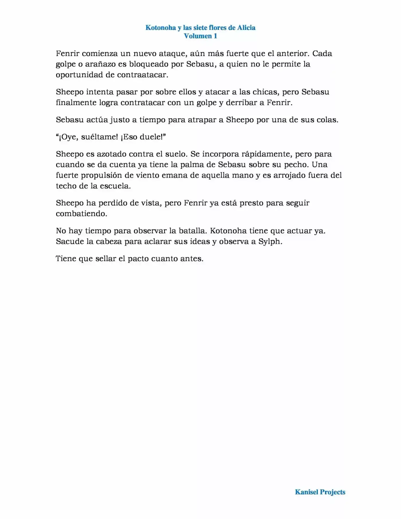 Kotonoha y las siete rosas de Alicia (Novela) (2017) - Capítulo 5 - Página 6 - LectorTMOo