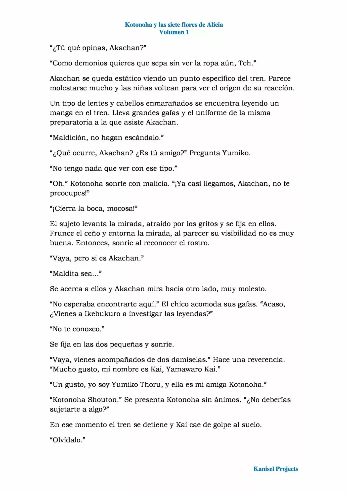 Kotonoha y las siete rosas de Alicia (Novela) (2017) - Capítulo 9 - Página 2 - LectorTMOo