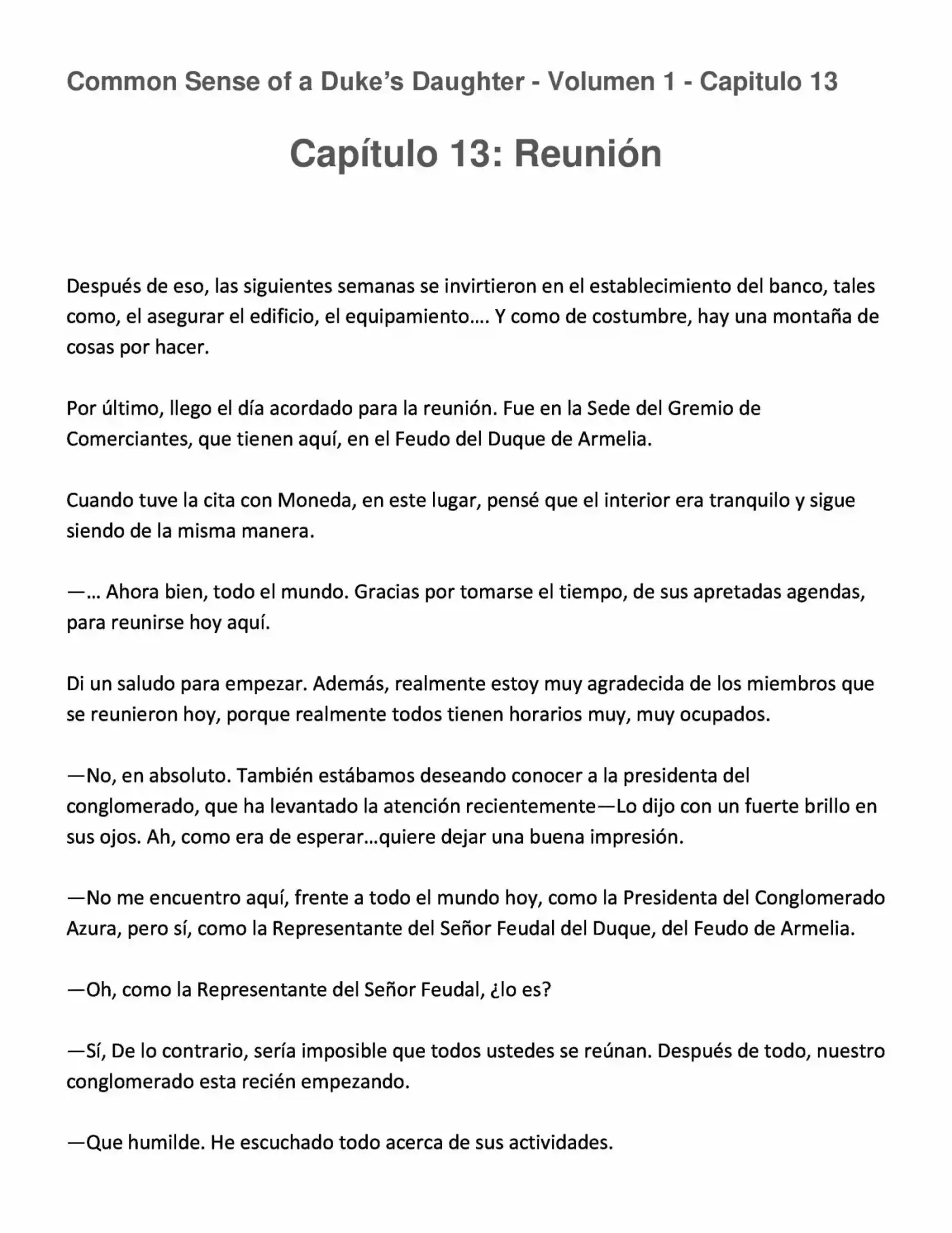 Koushaku Reijou no Tashinami (Novela) (2015) - Capítulo 13 - Página 1 - LectorTMOo