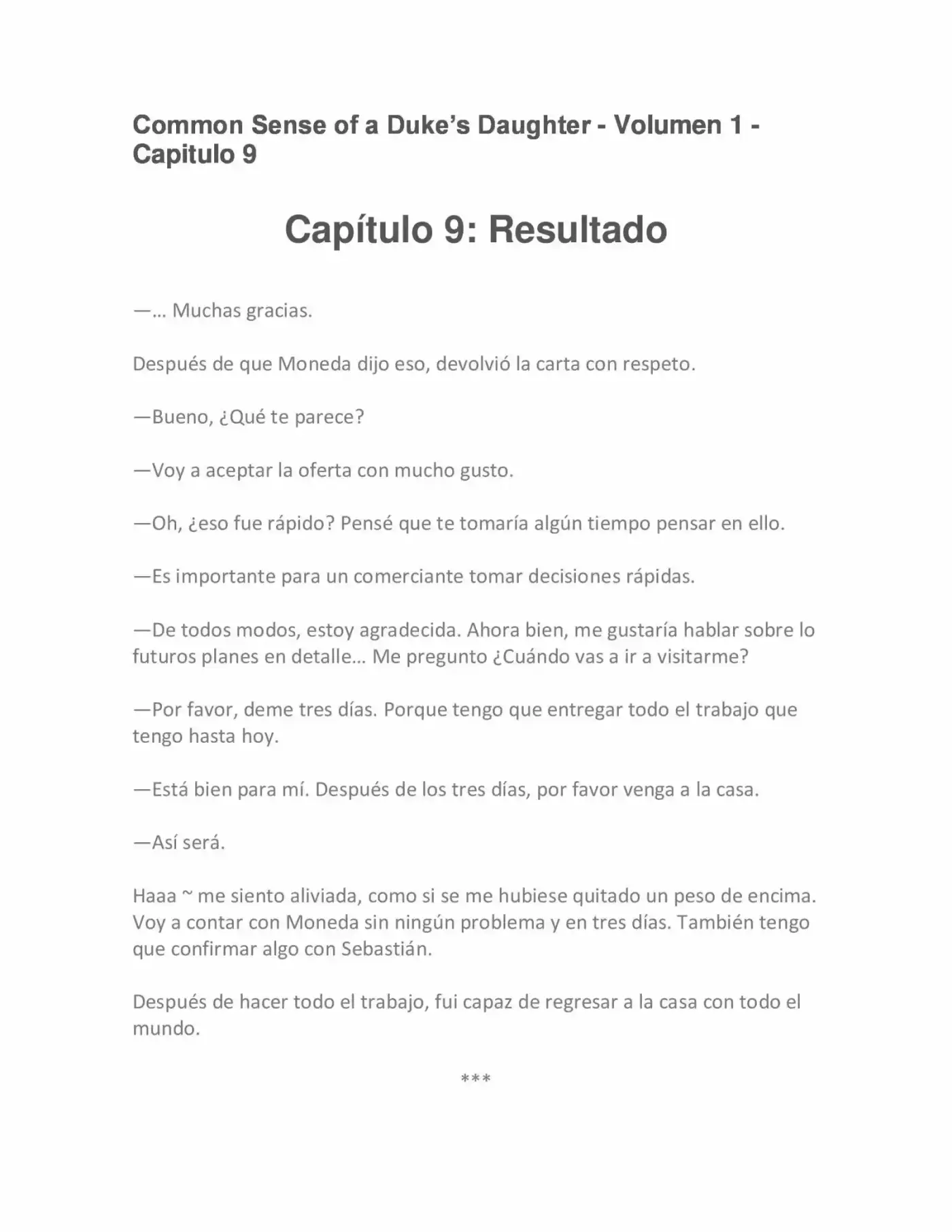 Koushaku Reijou no Tashinami (Novela) (2015) - Capítulo 9 - Página 1 - LectorTMOo