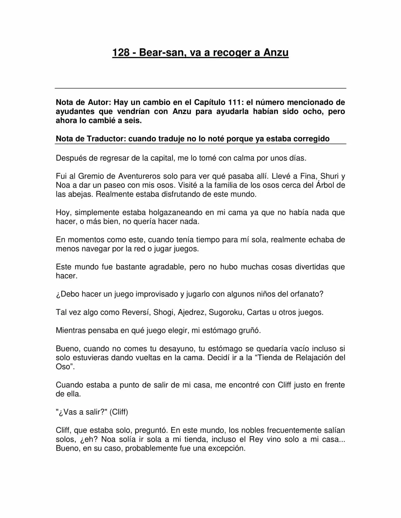 Kuma Kuma Kuma Bear (Novela) (2015) - Capítulo 128 - Página 1 - LectorTMOo