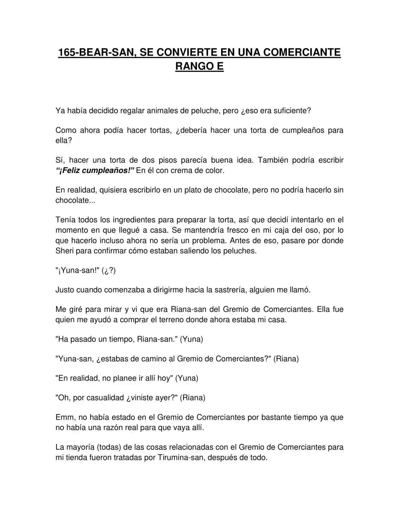 Kuma Kuma Kuma Bear (Novela) (2015) - Capítulo 165 - Página 1 - LectorTMOo