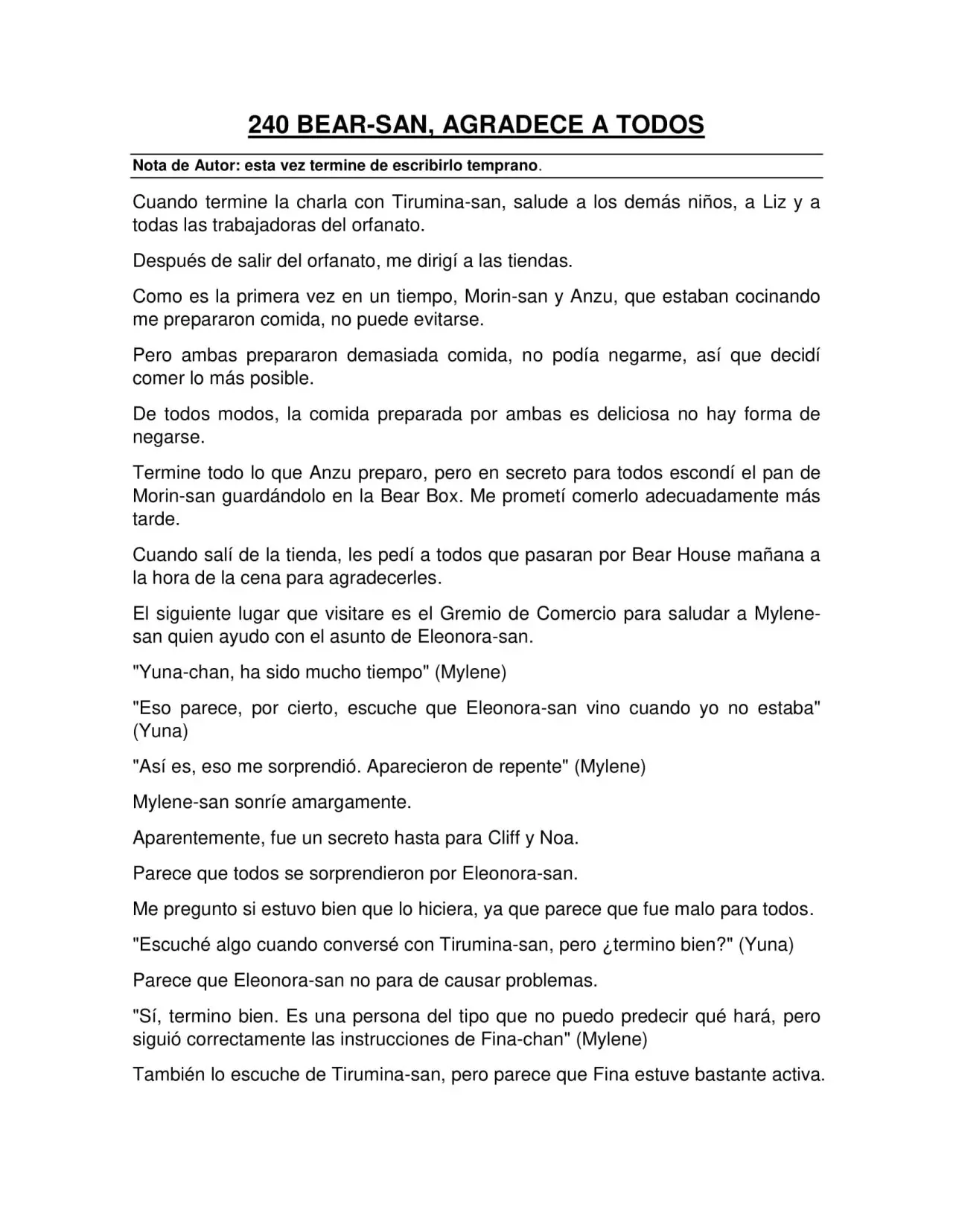 Kuma Kuma Kuma Bear (Novela) (2015) - Capítulo 240 - Página 1 - LectorTMOo