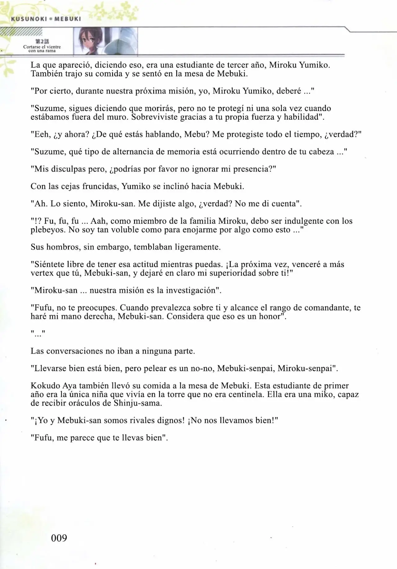 Kusunoki Mebuki wa Yuusha de Aru (Novela) - Capítulo 2 - Página 8 - LectorTMOo