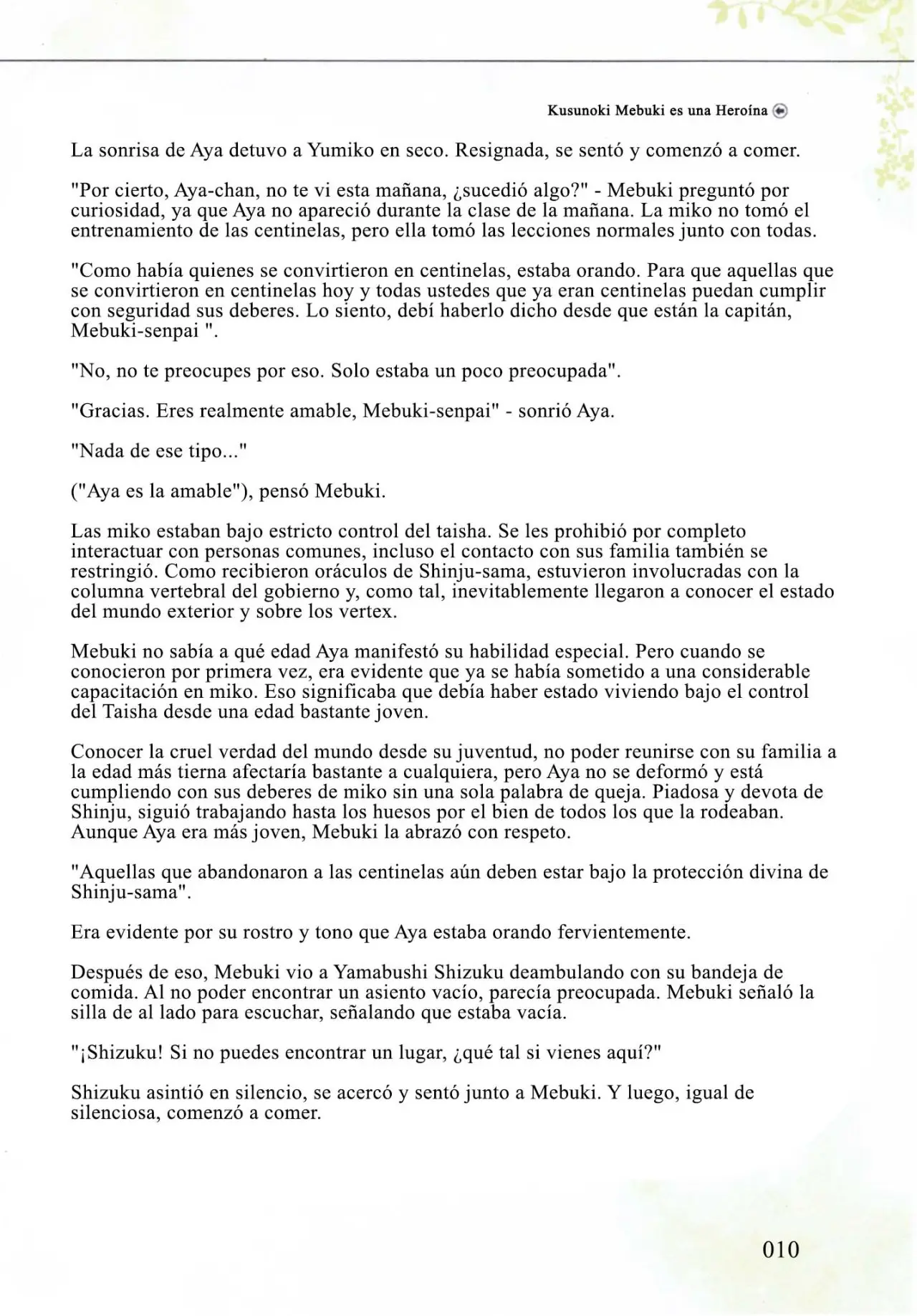 Kusunoki Mebuki wa Yuusha de Aru (Novela) - Capítulo 2 - Página 9 - LectorTMOo