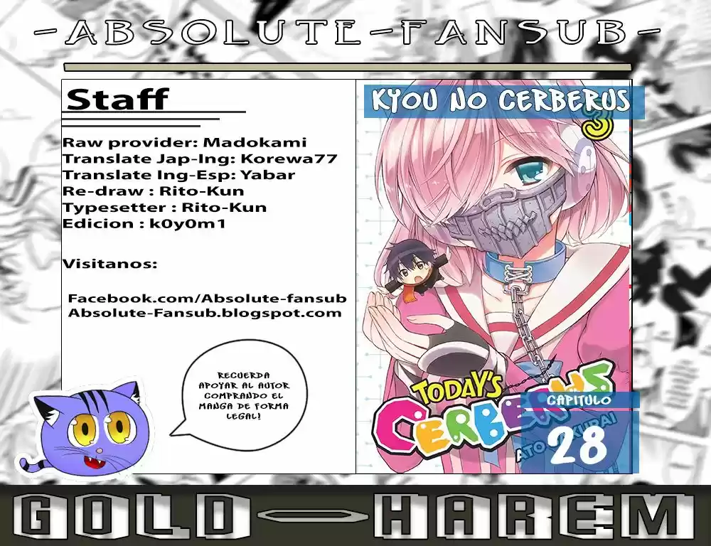 Kyou No Cerberus (2013) - Capítulo 28 - Página 1 - LectorTMOo