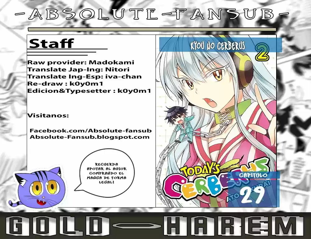 Kyou No Cerberus (2013) - Capítulo 29 - Página 1 - LectorTMOo