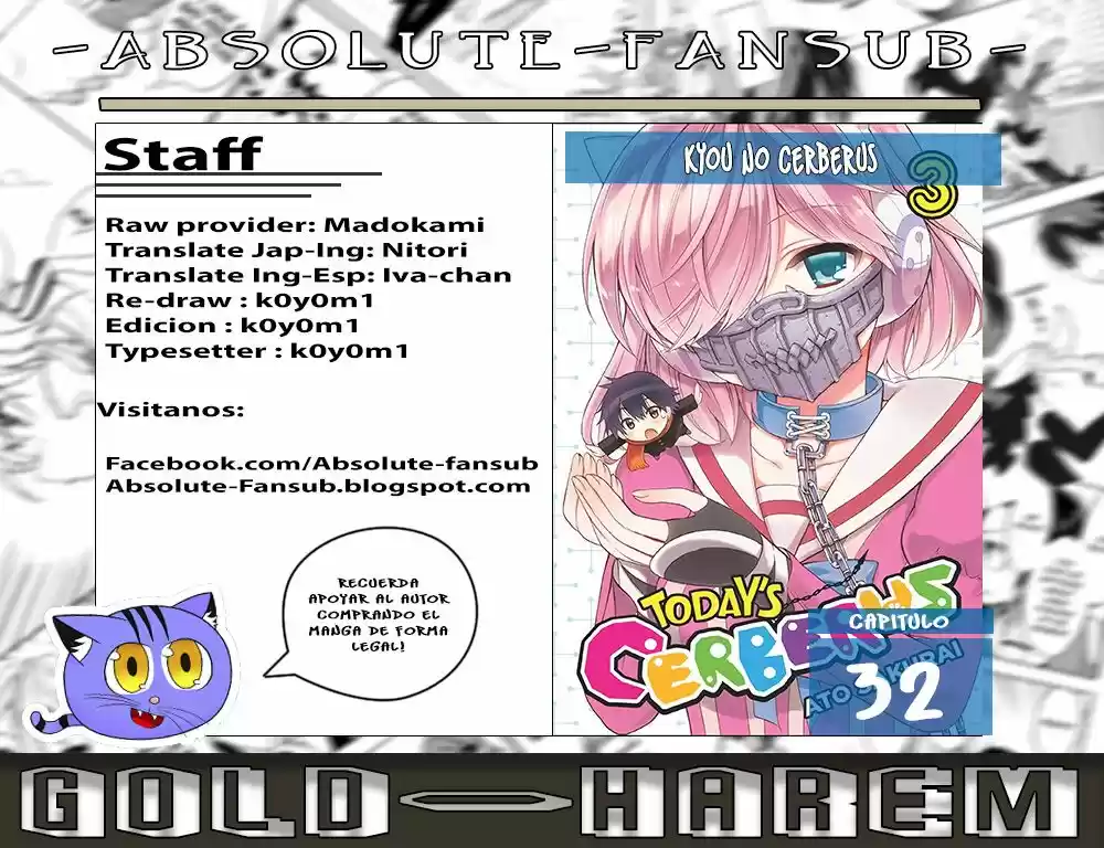 Kyou No Cerberus (2013) - Capítulo 32 - Página 1 - LectorTMOo