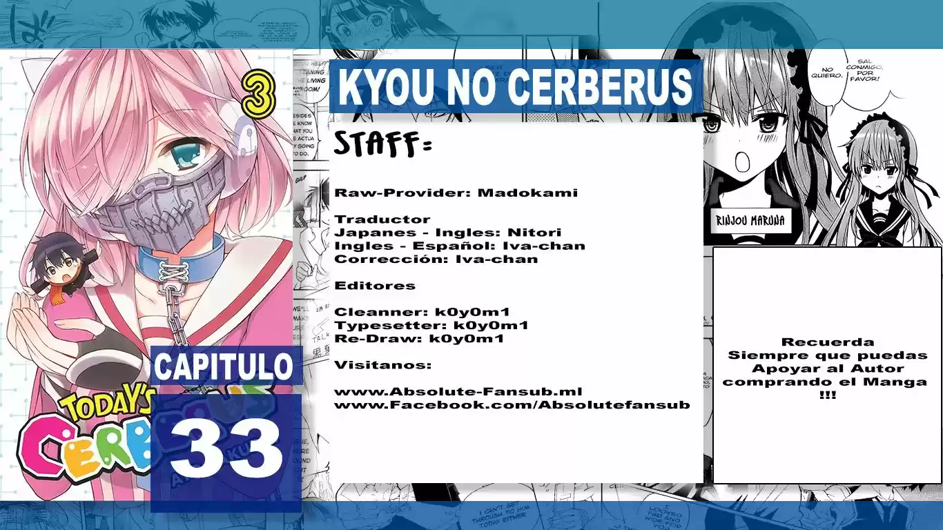 Kyou No Cerberus (2013) - Capítulo 33 - Página 1 - LectorTMOo