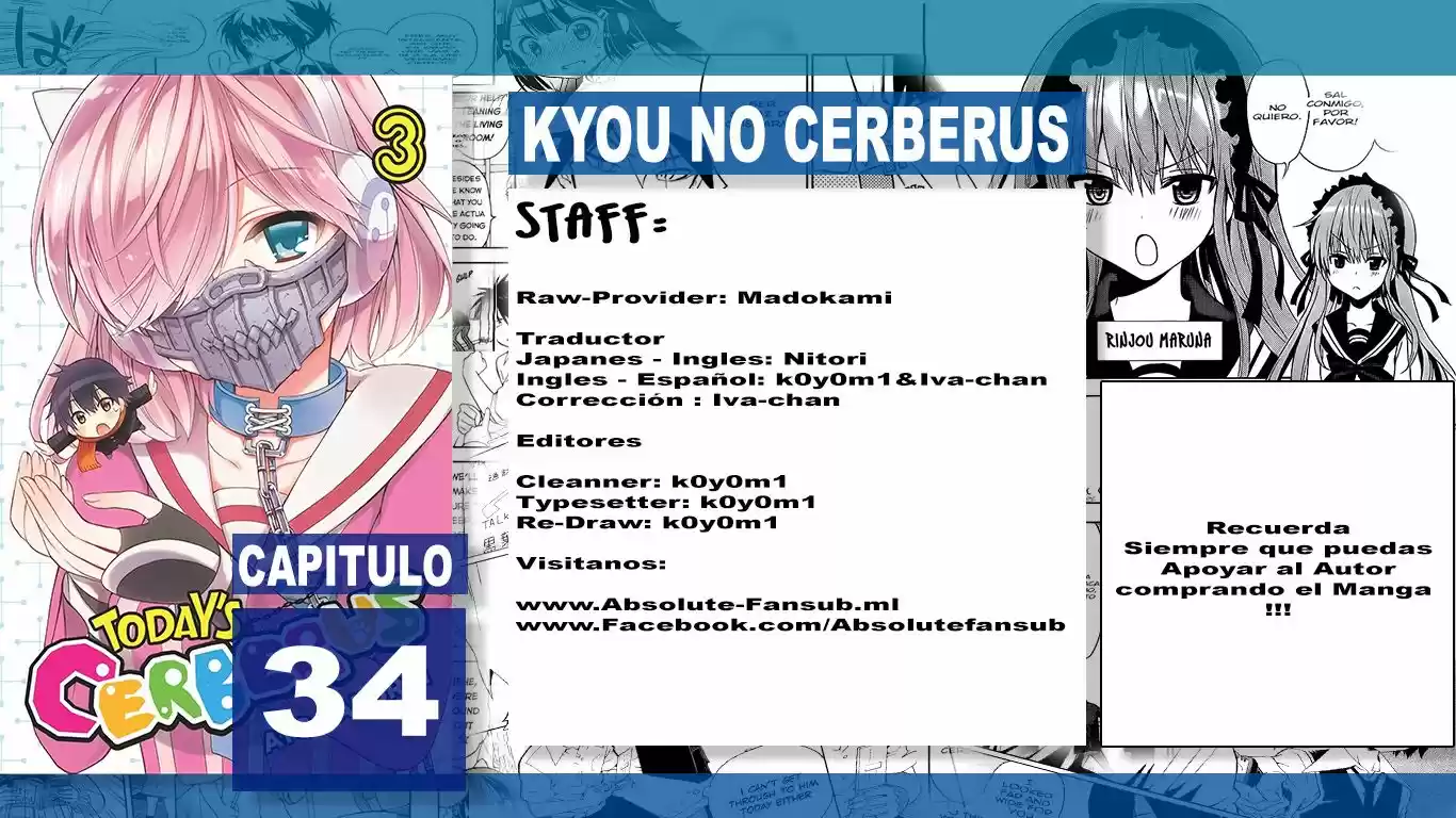 Kyou No Cerberus (2013) - Capítulo 34 - Página 1 - LectorTMOo