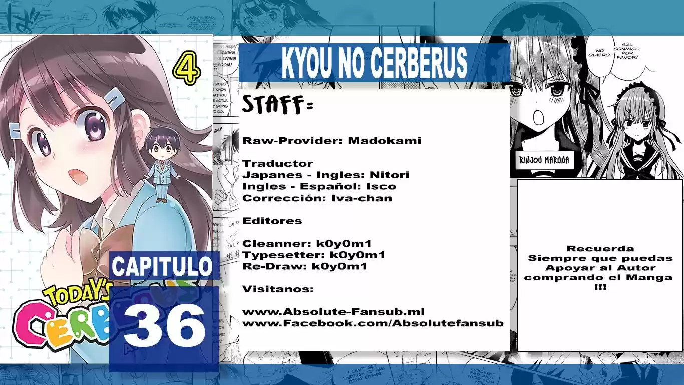 Kyou No Cerberus (2013) - Capítulo 36 - Página 1 - LectorTMOo