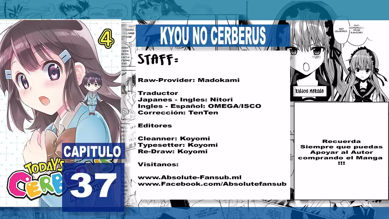Kyou No Cerberus (2013) - Capítulo 37 - Página 1 - LectorTMOo